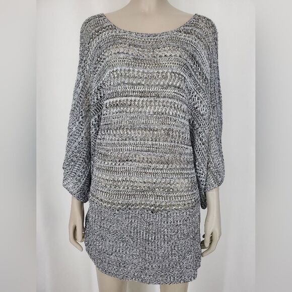 NWOT Lane Bryant Silver Silver "crochet" cover up - Picture 2 of 7